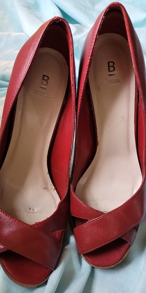 Bakers Paloma Platform Peeptoe size 7 1/2 RED - Picture 2 of 8